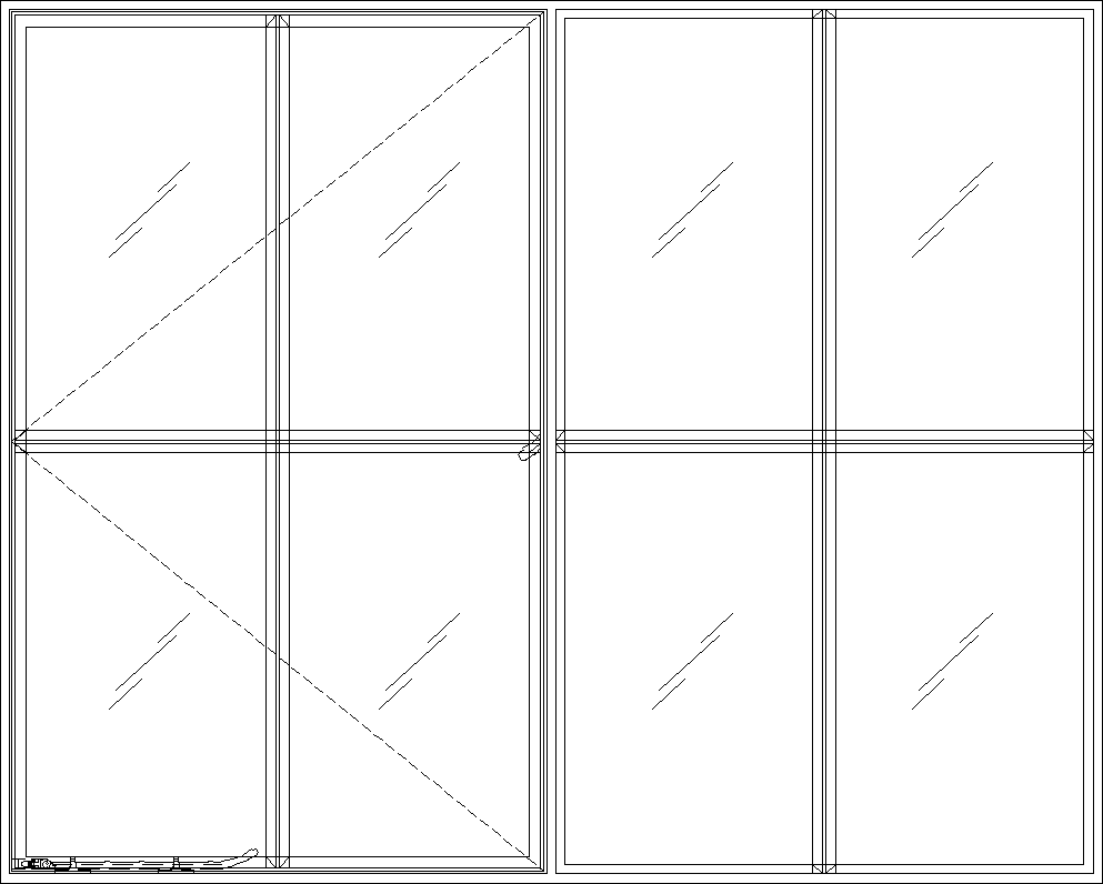 Diagram of Portella Single Out-Swing Casement with Single Fixed Window