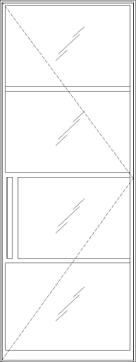 Diagram of Portella Out-Swing Single Shower Sauna Door
